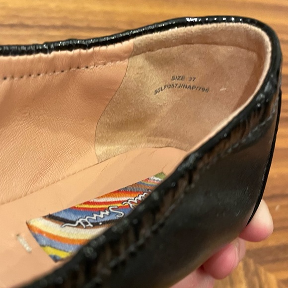 Paul Smith Leather Ballet Flats with Multicolour Bow - Picture 6 of 6